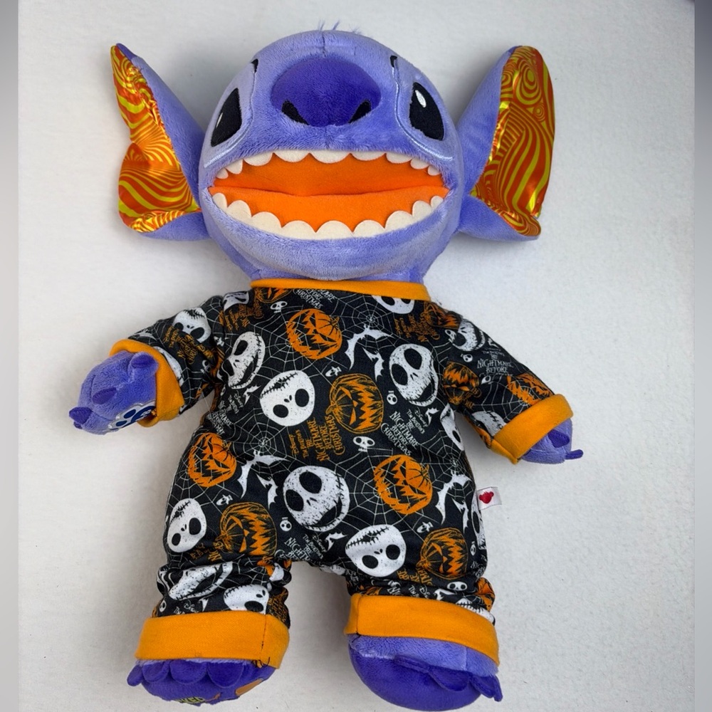 Build A Bear Disney Stitch Halloween Wicked Mischief 18” Plush Wearing NBC PJ’s
